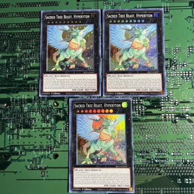 Sacred Tree Beast, Hyperyton - BLVO-EN047 - Super Rare 1st Edition Yugioh Card 3 - Image 1 of 4