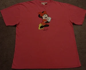 Vintage T-Shirt L/XL Mickey Inc Minnie Mouse bestickt Satin Patch Sammler - Bild 1 von 8