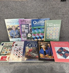 ✅Lot of 9 Quilting Books With Patterns & Ideas Softcover Vintage - Imagen 1 de 12