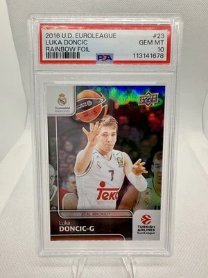 Upper Deck Euroleague Luka Dončić Rainbow Foil SP RC 2016 PSA 10 gemas como nuevo 💎 Foto 1 de 2