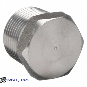 1" 3M/6M Threaded (NPT) Hex Head Plug Solid 304 Stainless Steel SS130601304 - Picture 1 of 5