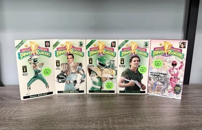 Mighty Morphin Power Rangers Green With Evil Ranger Series 2-5 VHS & Pink Ranger - Image 1 of 4