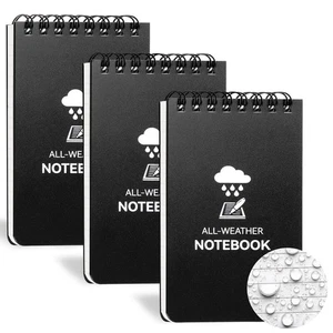 3 Pcs Waterproof Notebook 3x5 Inch Write In The Rain Pocket Notepad - Picture 1 of 7