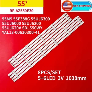 8pcs/Kit LED Strips for LG TV 55UJ6200-UA 55LJ620V 55UJ6300 SDL550WY LD0-910 - Picture 1 of 5