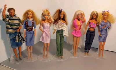 Barbie Mattel de colección años 80/90/00 diversión de afeitado Ken, rockeras, corte y peinado, niñas Cali+ Foto 1 de 4