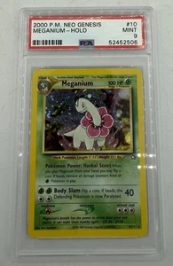 Pokémon TCG Meganium Neo Genesis 10/111 Holo Rare PSA 9 - Picture 1 of 2