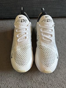 Air Max 270 Men Size 12 Running Shoes White Black AH8050-100 - Picture 1 of 6