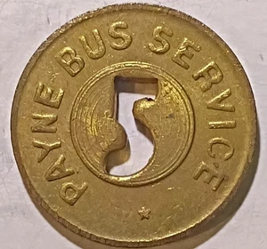 Muncie, Indiana - Payne Bus Service One Fare Transit Token IN 660 E - Bild 1 von 2