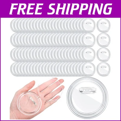 Versatile 3-Inch Clear Buttons for DIY Crafts - 100 Pcs of Personalization - Image 1 of 4