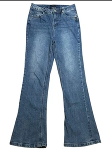 Silver Jeans Co. Cara Adjustable Waist Bootcut Girls Jeans Size 14 Logo Western - Picture 1 of 6