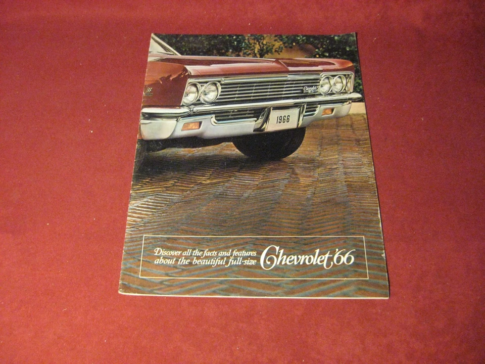 Chevy Impala Belair 1966 folleto de ventas grandes catálogo antiguo original Foto 1 de 4