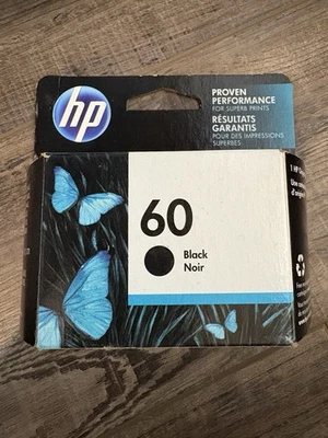 Genuine HP 60 Black Original Ink Cartridge CC640WN EXP 02/2022 - Image 1 of 2