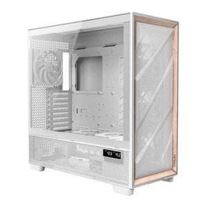 Antec Flux PRO Full Tower Tempered Glass E-ATX PC Gaming Case White/Wood ⚪📦✅ - Picture 1 of 4