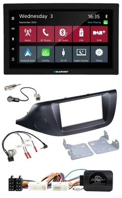 Blaupunkt DAB Bluetooth USB Lenkrad 2DIN Autoradio für Kia Ceed ab 2012 schwarz - Bild 1 von 4
