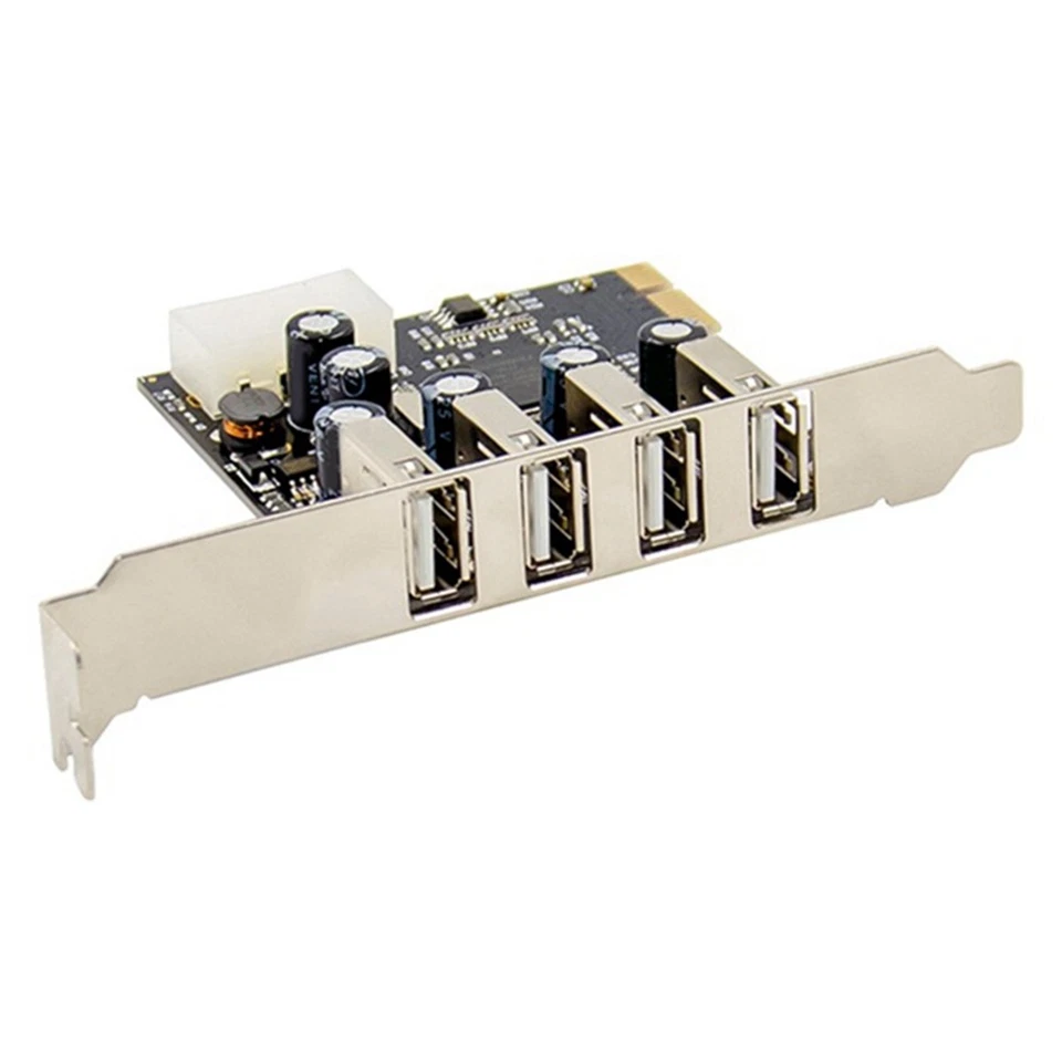 Scheda Convertitore USB 2.0 da PCI-E un 4 Porte Scheda Adattatore USB 2.0 P6707 - Immagine 1 di 1