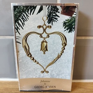 Georg Jensen Johanne 24 carat gold plated Swinging bell Christmas ornament Boxed - Imagen 1 de 5