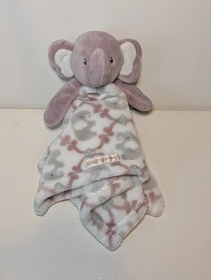 Blankets & Beyond Lovey Elephant Soft Pink Rose Mauve Baby Security Blanket EUC - Image 1 of 4