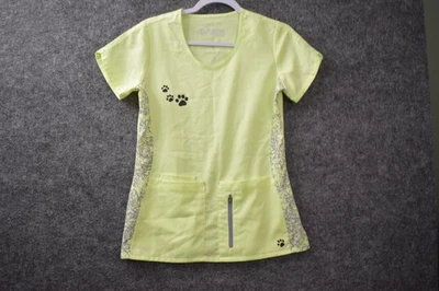 Greys Anatomy Top Scrub Women XS Green By Barco Medical Lab Nurse MD Veterinary - Image 1 of 4