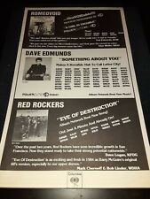 Red Rockers/Eurogliders/Dave Edmunds Rare Original Radio Promo Poster Ad Framed!
