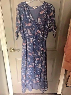 Vestido para mujer Ella Moss azul Dreamer flor silvestre talla pequeña Foto 1 de 2