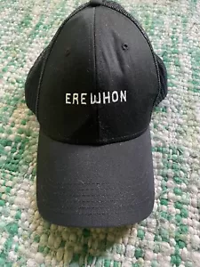 EREWHON Spell Out Mesh Employee Trucker Hat Black White UNISEX One Size - Picture 1 of 5