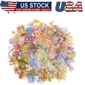 Gold Foil Floral Stickers (180 Pieces), Transparent Aesthetics Sticker Set - Picture 1 of 8