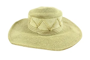 Scala Tan 100% Paper Wide Brim Summer Sun Beach Hat Size One Size - Picture 1 of 4