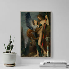 Gustave Moreau - Oedipus and the Sphinx (1864) - Painting Poster Art Print Gift