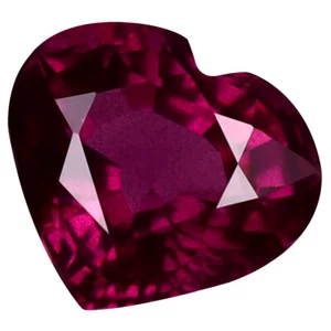1.28 ct First-class Heart (7 x 6 mm) Tanzania Purplish Pink Rhodolite Garnet - Picture 1 of 1