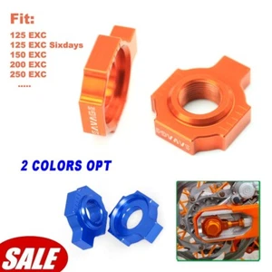 For 125 SX 250 SX-F 150 XC 450 XC-F CNC Chain Tensioner Adjuster Rear Axle Block - Picture 1 of 19