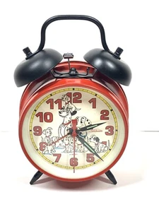 Disney 101 Dalmatians Sunbeam Windup Alarm Clock 2 Bell Vintage #883-147 Works! - Picture 1 of 10