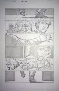 ARTE LÁPIZ ORIGINAL FIRMADO COMIC THE COVENANT CAPÍTULO 3 PÁGINAS 8 POR TONO RODRÍGUEZ - Imagen 1 de 5