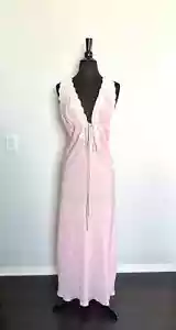 Rumored Venice Maxi Slip Dress M Baby Pink Romantic Summer - Picture 1 of 5
