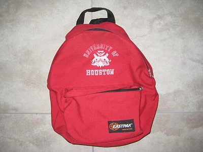Vintage UH Houston LOGOTIPO PUMA Eastpak Mochila Vermelha Bolsa de Transporte Bagagem USADA - Imagem 1 de 4