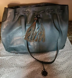 Patricia Nash 10th Anniversary Leather Drawstring Witney Tote Shoulder Bag - Picture 1 of 5