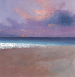 original painting 30 x 30 cm 47KrI artwork modern oil paints seascape - Picture 1 of 3