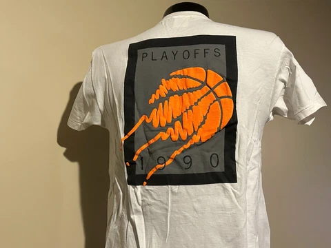 Vintage 1990 INDIANA PACERS Playoffs t-shirt Large Made in USA Basketball NBA Cover