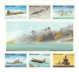 (50051Q) Peace in Pacific WWII minisheet Sierra Leone MNH 1995 - Picture 1 of 1