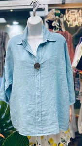 Top 100% lino hecho en Italia - Imagen 1 de 4