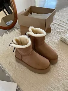 Women's Shoes UGG MINI BAILEY BOW II Slip On Ankle Boots Fashion and warm - Picture 1 of 8
