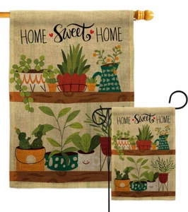 Group Plants Burlap Garden Flag Sweet Life Home Decorative Gift Yard Banner - Picture 1 of 19