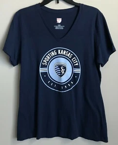 Nueva camiseta deportiva de Kansas City para mujer KC de fútbol color azul nueva sin etiquetas - Imagen 1 de 3