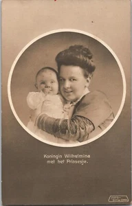 Realeza Países Bajos Reina Guillermina y Princesa Juliana De Colección RPPC B118 - Imagen 1 de 2