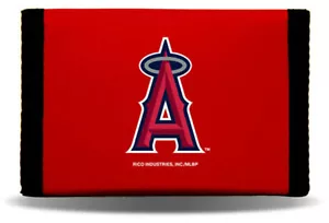Rico Industries MLB LA Angels Tri-Fold Nylon Multi-Slot Wallet - Red - Picture 1 of 2