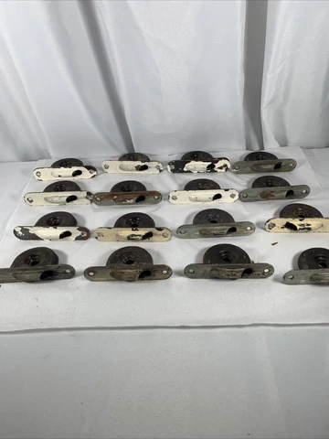 4 Vintage Antique metal Window Sash Pulleys Victorian reclaimed renovation Cover