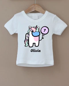 Geburtstagsshirt Unicorn Among Us mit individuellem Namen - Bild 1 von 1
