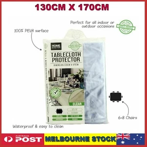 Clear Plastic Tablecloth Protector PVC Clear Dining Picnic Table Cover 175x130cm - Picture 1 of 4