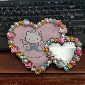 Hello Kitty Rhinestone Heart Shaped Picture Frame and Heart Shaped Mirror - Picture 1 of 5