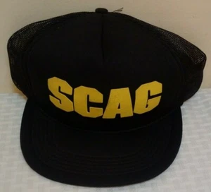 Vintage 1980s SCAG Mowers Advertising Snapback Hat Deadstock EMO Trucker Foam - Picture 1 of 2