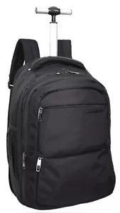 Backpack on Wheels Cabin Size Multi-Use Rolling Laptop Bag Travel Rucksack - Picture 1 of 11